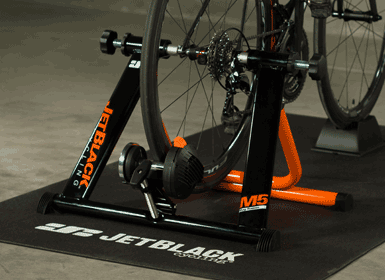 Jet black cheap bicycle trainer